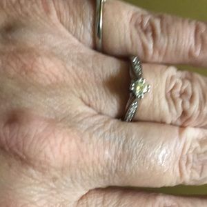 14kt White Gold Diamond Ring size 6